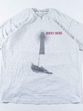 Vintage 90s Jersey Shore Lighthouse T-Shirt XL Coastal Nature Graphic Tee Vtg